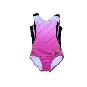 GK Elite Leotard Breast Cancer Awareness Sz XS AXS